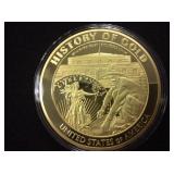 24 kt. Layered History of Gold Medal