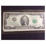 20 Bicentennial US $2 Federal Reserve Notes