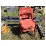 4 Vintage Coca Cola Patio Chairs