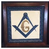 Masonic Emblem on a Ceiling Tin