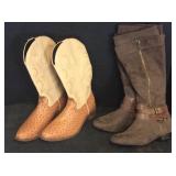 2 Pair of Size 8 Boots