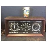 Electric Weather Meter & Jar of Marbles