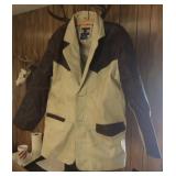 XXL Vintage Brown & Tan Leather Jacket