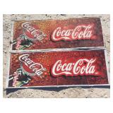 2 Rectangular Coca Cola Signs