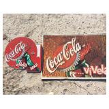 Round and Rectangular Coca Cola Signs