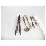 Antique Nut Cracker & Condiment Forks