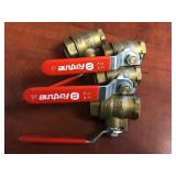 4 brass Ball Valves