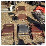 4- Metal Folding Chairs 1-Patio Chair