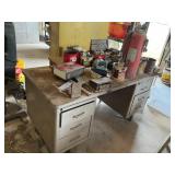 METAL DESK,DRILL BITS, BOLTS,SOLDERING GUN