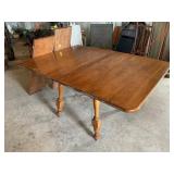 DROP LEAF TABLE 57.5"X 42"X29" PLUS (2) 12 " LEAFS
