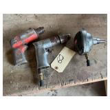 (2) PNEUMATIC AIR DRILL, PNEUMATIC PALM NAILER