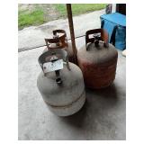 (3) SMALL PROPANE TANKS
