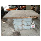 LARGE WORKSHOP TABLE WITH STORAGE 54.5 x 64 x 33.5