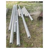 (14) ALUMINIUM 4" PIPE ASSORTED LENGTH