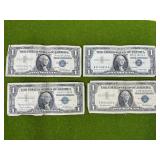 (4) 1$ SILVER CERTIFICATES