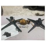 2 CHRISTMAS TREE STANDS & DROP LIGHT
