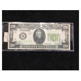 1928-B SERIES US $20 FEDERAL RESERVE NOTE