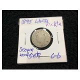 Scarce Early Date 1895 Liberty Nickel G-6