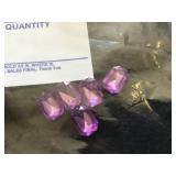 2 ct Emerald Cut Amethyst Colored Stones