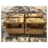 (4) WOOD BENCHES