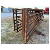 8 - FREESTANDING 2-5/8" CATTLE PANELS W/ 1 GATE