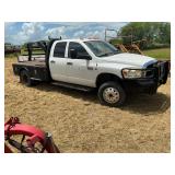 2008 DODGE RAM 3500 6.7L DIESEL 4WD FLATBED