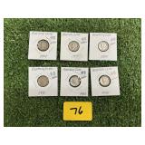 (6) MERCURY DIMES