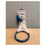 Blue Butterfly Crocheted Towel Holder