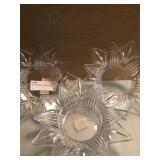 Glass Candle Holder - Starburst Set of 3