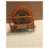 Wicker Butterfly Coaster Set