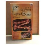 12" Halloween Lighted Bones