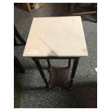 Marble Top Lamp Tables - Set of 2