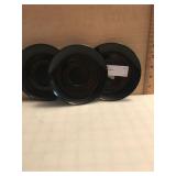 Set of 3 Black Saucers