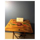 Wooden Hibiscus TV Tray