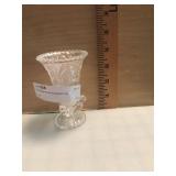 Cut Glass Bluebird Miniature Vase