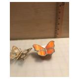 Set of 2 Suction Cup Butterfly Ornaments