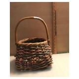 Blue/Pink Wicker Basket