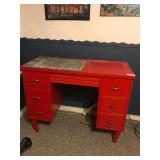 Red Wooden Desk