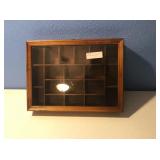 Small Wooden Glass Curio Cabinet