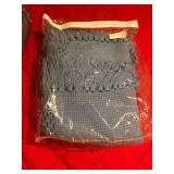 Blue Crocheted Throw