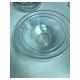 3pc Pyrex Floral Mixing Bowls - Clear