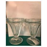 (2) Glass Sundae Glasses