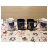 Set of 4 Patriotic Coffee Mugs