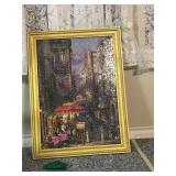 Framed Puzzle - Outdoor Cafe Scene