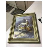 Framed Puzzle Church Scene