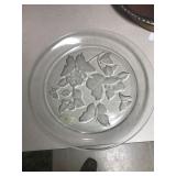 Glass Butterfly Serving Platter