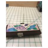 Pair of Wooden Plaques w/ Flowers