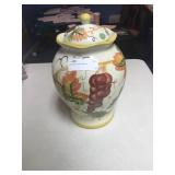 Handpainted Grapes Cookie Jar