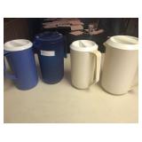 4 Plastic Pithchers w/ Lids