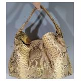 THEA SNAKESKIN PYTHON HOBO SATCHEL TOTE PURSE